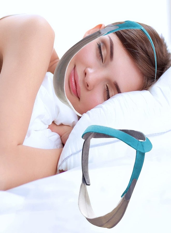 Babyfond حزام ذقن مضاد للشخير للرجال والنساء، حزام ذقن مريح لمستخدمي جهاز التنفس CPAP، حزام ذقن قابل للتعديل لوقف الشخير، حل للشخير، أحزمة ذقن لإبقاء الفم مغلقًا أثناء النوم (أزرق) - Image 1